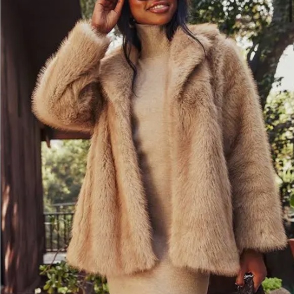 Vici Women's Fuzzy Feeling Faux Fur Coat - Picture 2 of 3